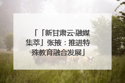 「新甘肃云·融媒集萃」张掖：推进特殊教育融合发展
