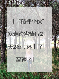 “精神小伙”暴走跨省骑行2天2夜，还上了高速？