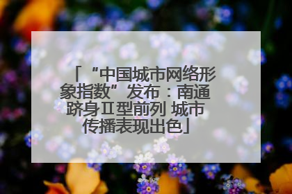 “中国城市网络形象指数”发布：南通跻身Ⅱ型前列 城市传播表现出色