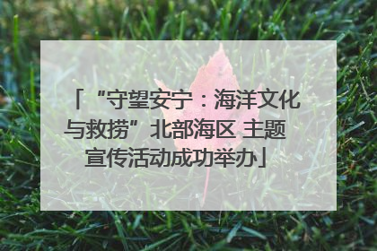 “守望安宁：海洋文化与救捞”北部海区 主题宣传活动成功举办