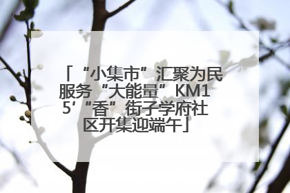 “小集市”汇聚为民服务“大能量”KM15′“香”街子学府社区开集迎端午