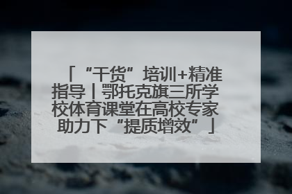 “干货”培训+精准指导丨鄂托克旗三所学校体育课堂在高校专家助力下“提质增效”