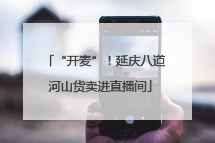“开麦”！延庆八道河山货卖进直播间