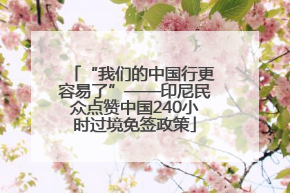 “我们的中国行更容易了”——印尼民众点赞中国240小时过境免签政策