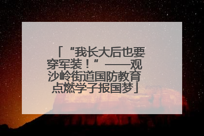 “我长大后也要穿军装！”——观沙岭街道国防教育点燃学子报国梦