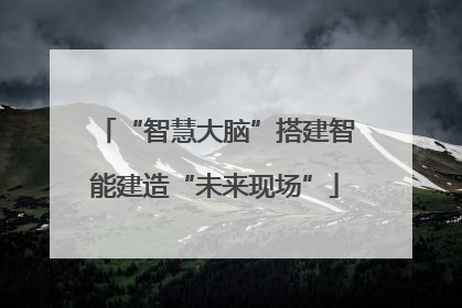 “智慧大脑”搭建智能建造“未来现场”
