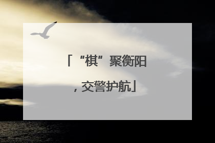 “棋”聚衡阳，交警护航