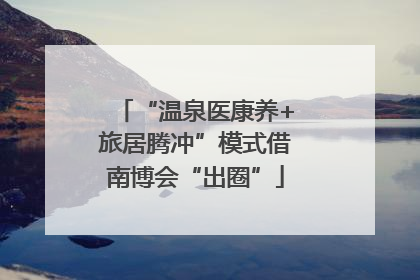 “温泉医康养+旅居腾冲”模式借南博会“出圈”