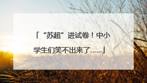 “苏超”进试卷！中小学生们笑不出来了……