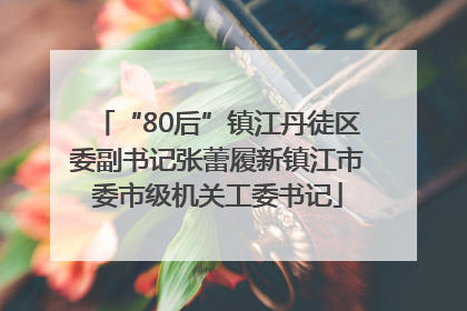 “80后”镇江丹徒区委副书记张蕾履新镇江市委市级机关工委书记