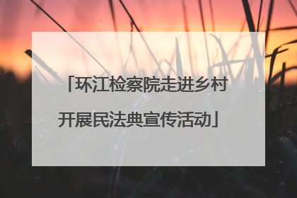 环江检察院走进乡村开展民法典宣传活动