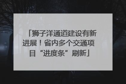 狮子洋通道建设有新进展！省内多个交通项目“进度条”刷新
