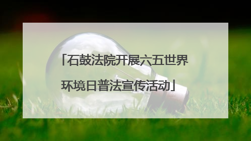 石鼓法院开展六五世界环境日普法宣传活动