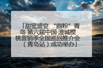 甜蜜盛宴 “圈粉”青岛 第六届中国·澄城樱桃营销季全国巡回推介会（青岛站）成功举办