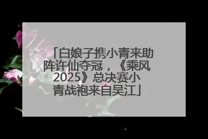白娘子携小青来助阵许仙夺冠，《乘风2025》总决赛小青战袍来自吴江