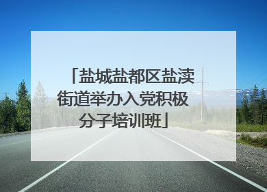 盐城盐都区盐渎街道举办入党积极分子培训班