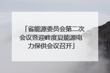 省能源委员会第二次会议暨迎峰度夏能源电力保供会议召开