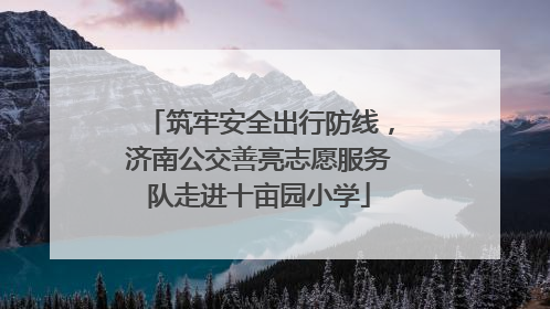 筑牢安全出行防线，济南公交善亮志愿服务队走进十亩园小学