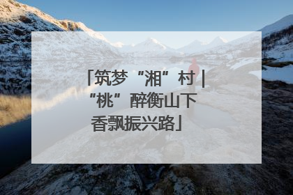 筑梦“湘”村｜“桃”醉衡山下 香飘振兴路