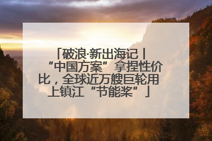 破浪·新出海记丨 “中国方案”拿捏性价比，全球近万艘巨轮用上镇江“节能桨”