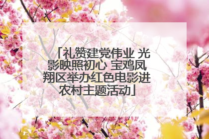 礼赞建党伟业 光影映照初心 宝鸡凤翔区举办红色电影进农村主题活动