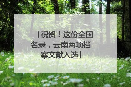 祝贺！这份全国名录，云南两项档案文献入选