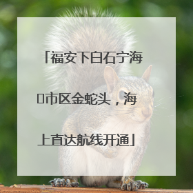 福安下白石宁海⇆市区金蛇头，海上直达航线开通