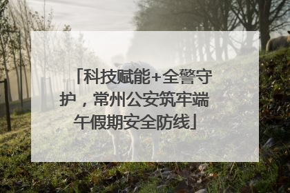 科技赋能+全警守护，常州公安筑牢端午假期安全防线