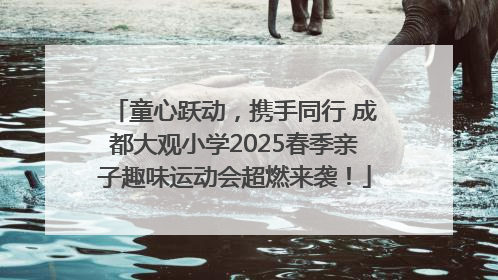 童心跃动，携手同行 成都大观小学2025春季亲子趣味运动会超燃来袭！