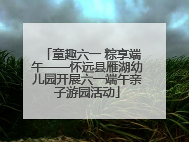 童趣六一 粽享端午——怀远县雁湖幼儿园开展六一端午亲子游园活动