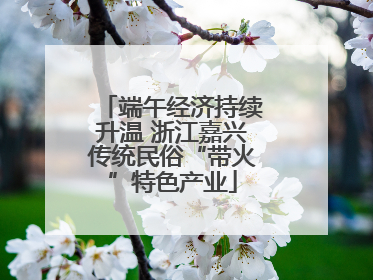 端午经济持续升温 浙江嘉兴传统民俗“带火”特色产业