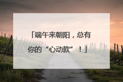 端午来朝阳，总有你的“心动款”！