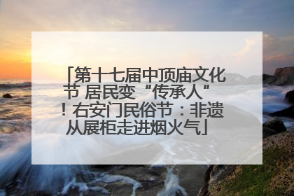 第十七届中顶庙文化节 居民变“传承人”！右安门民俗节：非遗从展柜走进烟火气
