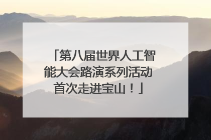第八届世界人工智能大会路演系列活动首次走进宝山！