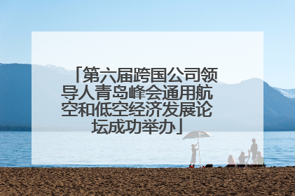 第六届跨国公司领导人青岛峰会通用航空和低空经济发展论坛成功举办