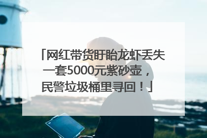 网红带货盱眙龙虾丢失一套5000元紫砂壶，民警垃圾桶里寻回！