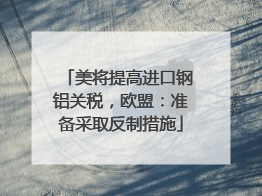 美将提高进口钢铝关税，欧盟：准备采取反制措施
