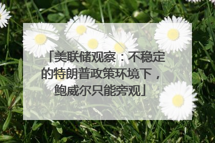 美联储观察：不稳定的特朗普政策环境下，鲍威尔只能旁观