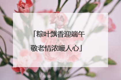 粽叶飘香迎端午 敬老情浓暖人心