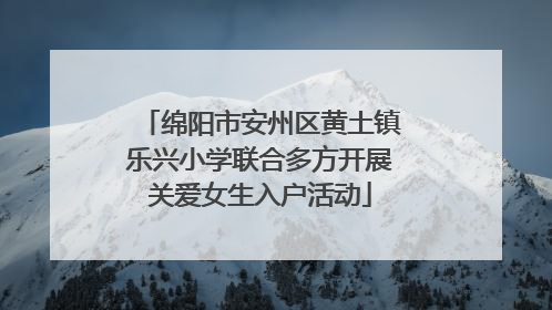 绵阳市安州区黄土镇乐兴小学联合多方开展关爱女生入户活动