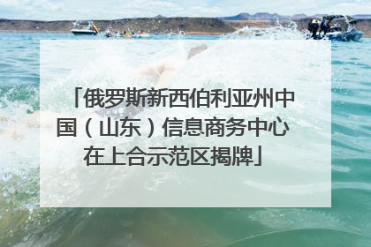 俄罗斯新西伯利亚州中国（山东）信息商务中心在上合示范区揭牌