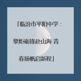 临汾市平阳中学：擎炬砺锋赴山海 青春扬帆启新程