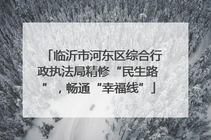 临沂市河东区综合行政执法局精修“民生路”，畅通“幸福线”