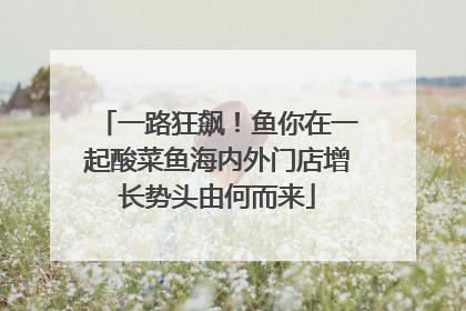 一路狂飙！鱼你在一起酸菜鱼海内外门店增长势头由何而来