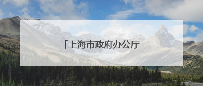 上海市政府办公厅主任王平，履新职