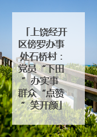 上饶经开区傍罗办事处石桥村：党员“下田”办实事 群众“点赞”笑开颜