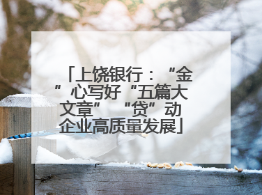 上饶银行：“金”心写好“五篇大文章” “贷”动企业高质量发展