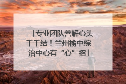 专业团队善解心头千千结！兰州榆中综治中心有“心”招