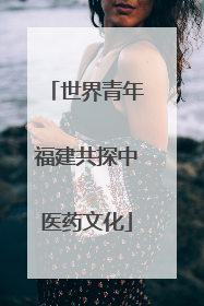 世界青年福建共探中医药文化