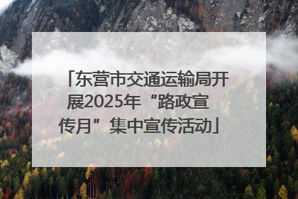 东营市交通运输局开展2025年“路政宣传月”集中宣传活动